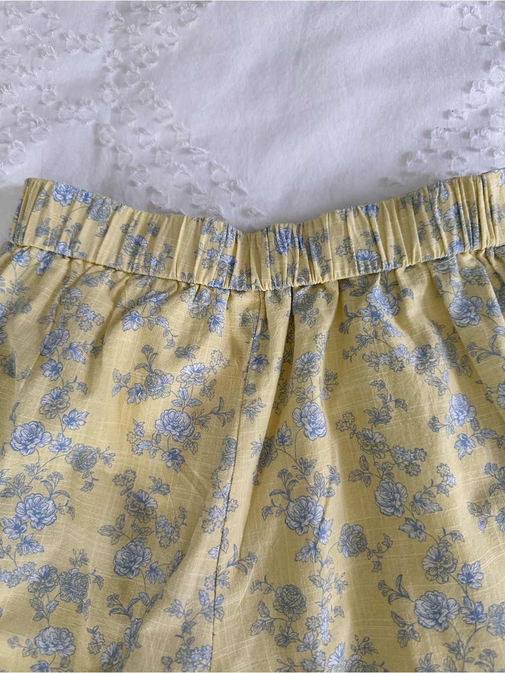 Yellow Floral Square-Neck 2 piece pant set. Top  medium and pants small. - Picture 10 of 16